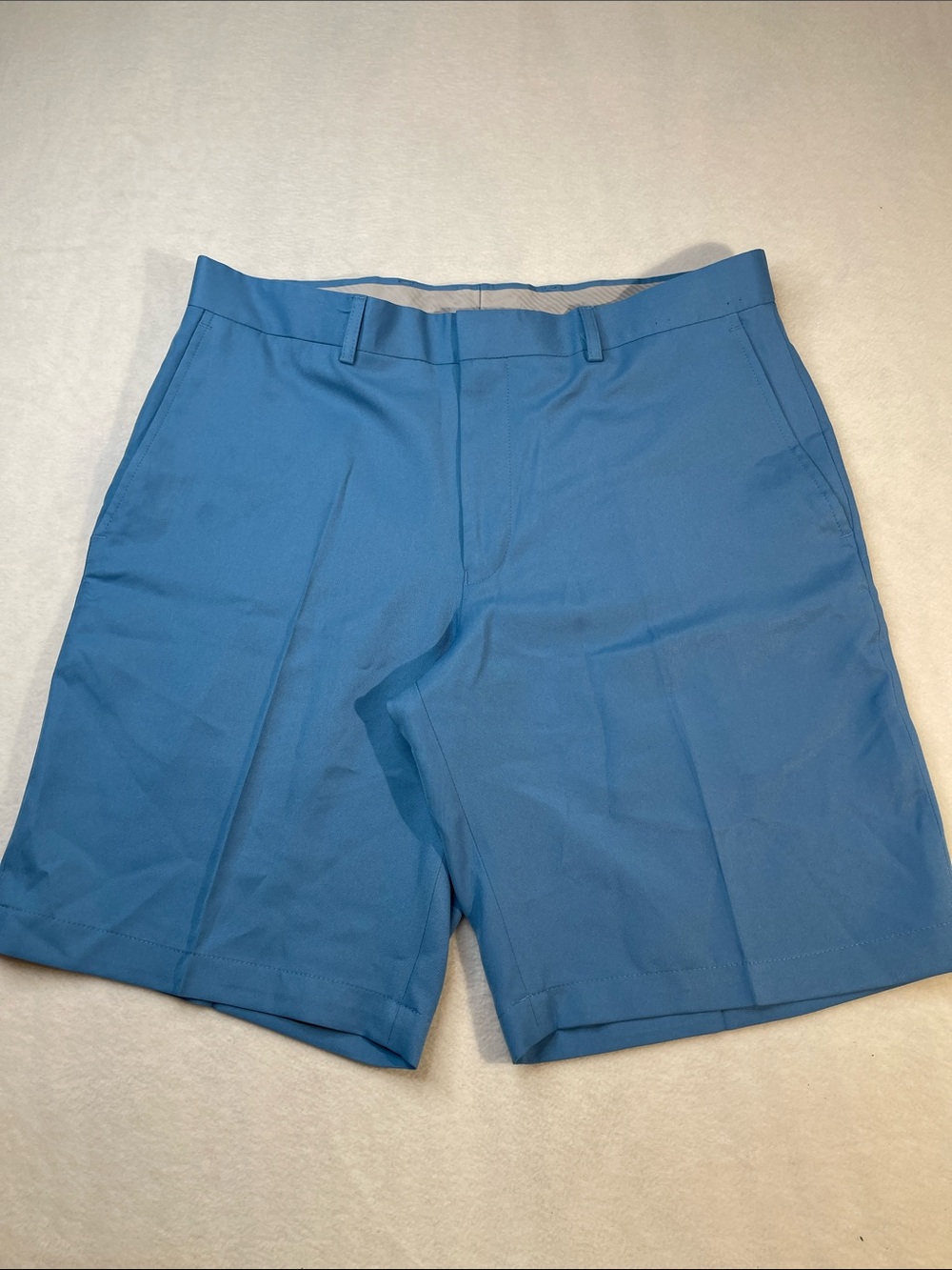 Louis Raphael Sky Blue Flat Front Men's Shorts SIZE 35